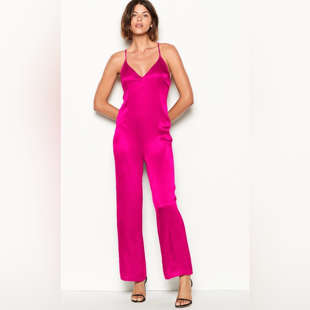 Victoria Secret Pink Silk Jumpsuit